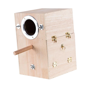 Caja de Cría para Loros, Jaula Vertical de Madera Sólida para Pájaros, Nido de Incubación Cálido para Crías de Peony y Tiger Skin - Product Image 3