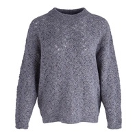 Pull en laine tricoté sur mesure pour femme, prix d'usine, motif ajouré 7GG, coupe oversize