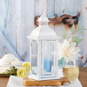 โคมไฟเหล็กสไตล์วินเทจออกแบบใหม่เคลือบด้วยผงสีขาว2ชิ้นโคมไฟตกแต่งงานแต่งงานและบ้านแบบทันสมัย - Product Image 3