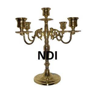 Candelabro de 5 Brazos Hecho a Mano, Portavelas de Estilo Único, Artículo Decorativo de Aluminio para Bodas, Navidad, Acabado Personalizable - Product Image 4