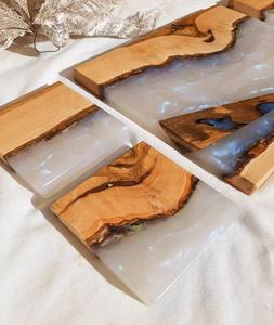 Juego de posavasos de madera estilo Ángel ecológico moderno, acogedora para Bar resina epoxi, cocina, inauguración de la casa y regalo de cumpleaños - Product Image 6