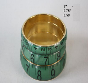 Brazaletes de moda de resina hechos a mano para unisex disponibles en todos los colores con patrones de cinta métrica para bodas, fiestas y regalos - Product Image 5