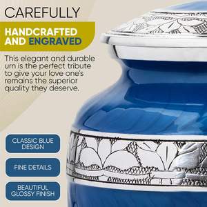 Cremation <b>Urn</b> for Human Ashes by Forever Lane Adult <b>Urn</b> <b>Large</b> with Beautiful Velvet Bag (<b>Large</b> <b>Urn</b>) - Product Image 2