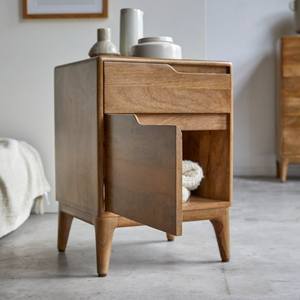 Mesita de noche de madera maciza OEM | Mesita de noche con cajones para proyectos de hostelería e interiores - Product Image 3