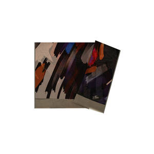 Black Printed Polyester Long Rectangular Scarf - Product Image 1