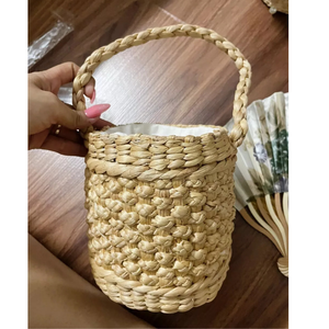 Bolso de mimbre jacinto de agua de lujo al mejor precio, bolso de paja de fiesta con asa tejida hecho en Vietnam - Product Image 2