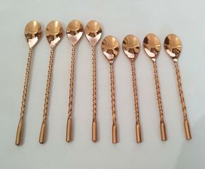 Customizable Long Spiral Handle Metal Stirrer Spoon Set of <b>Bar</b> <b>Tools</b> - Product Image 5