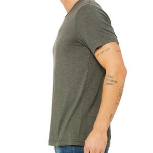 Hip Hop precio bajo MOQ mejor calidad algodón camiseta Bella Canvas hombres cuello redondo Camiseta menta pequeña básica camiseta Regular Fit Tee - Product Image 3