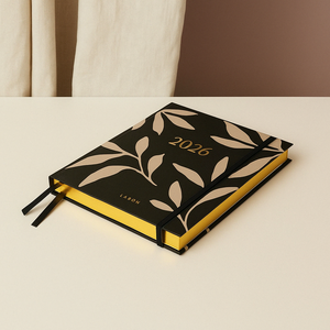 LABON 2026 A5 Dagplanner met PU Lederen Kaft, Hardcover Notebook, Gepersonaliseerde Agenda Organizer met Gouden Metalen Hoeken - Product Image 4