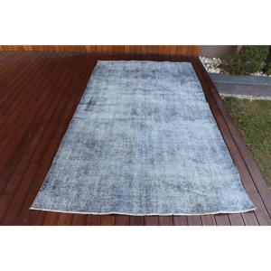 Grand tapis vintage de 4,9 x 8,3 pieds, tapis turc gris patchwork - Product Image 1