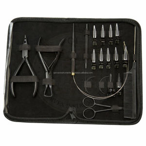 Hair Extension Tools Kit Micro links Pliers Pulling Hook Loop <b>Needle</b> <b>Bead</b> Set - Product Image 6