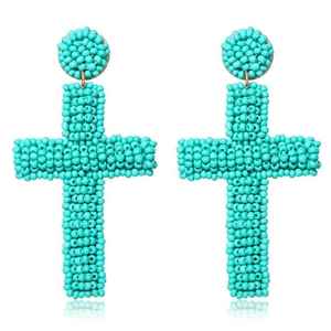 Pendientes colgantes de ancla con cuentas de lujo hechos a mano personalizados pendientes de cuentas de trabajo de lágrima de moda para mujeres y niñas - Product Image 6