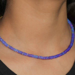 GOODSTONE JEWELS Collar de cuentas de Plata de Ley 925 para mujer Tonos de ópalo de lavanda natural con chapado en oro para regalos de bodas - Product Image 3