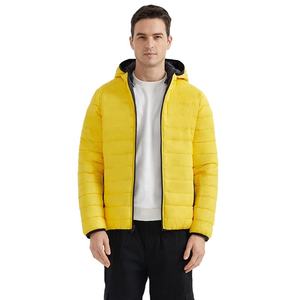 Veste matelassée d'hiver pour hommes, légère, imperméable et écologique, matelassée, à bulles, avec fermeture à glissière, tissu lourd en toile GM/SM - Product Image 1