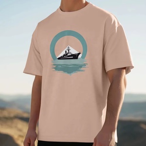 T-Shirt Homme 100% Coton 240GSM Surdimensionné Personnalisé Qualité Couture Premium Design Vierge 2025 Streetwear Vente en Gros OEM - Product Image 1