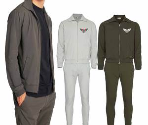 ชุดสูทสำหรับผู้ชาย-ชุดเล่นฟุตบอลแบบสตรีทแวร์ผ้าซับเหงื่อมีโลโก้ด้านหน้าและแห้งเร็ว - Product Image 1