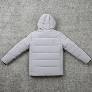 Blouson matelassé homme de qualité supérieure, style urbain, col montant, imperméable, à capuche, couleur unie, coupe bomber, fermeture éclair, Hiver 2026 - Product Image 4