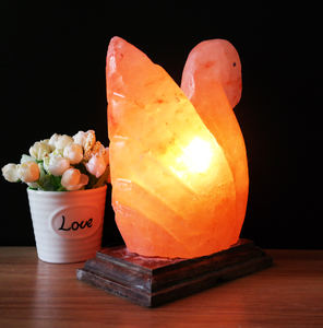 Venta al por mayor Pakistán Himalaya roca natural sal lámpara en forma de cisne decoración del hogar estudio lámpara de noche - Product Image 3