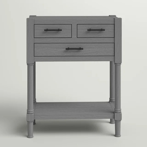 OEM Customized Modern Grey Wooden <b>Console</b> <b>Table</b> Handcrafted Bamboo for Entry Decor Newly Designed - Product Image 2
