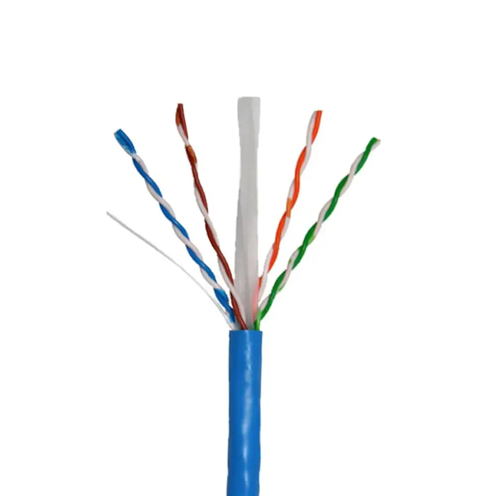 Cat6 UTP 23AWG 이더넷 케이블 순수 구리 케이블 4 쌍 1000ft 실외 실내 LAN 케이블 네트워크 PVC CMR CMP