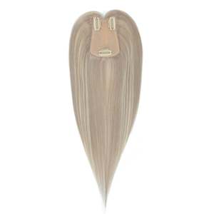 ท็อปเปอร์ผมแท้บราซิลเรมี่ สีเบจเย็นและสีบลอนด์มุกบาลายาจ 100% ผมจริง พร้อมฐาน PU - Product Image 3