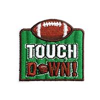Özel Futbol Nakışı Çevre Dostu 3D Touchdown Sporları Ütüyle Yapışan Aplike Ceketler Şapkalar Giysiler Çantalar için