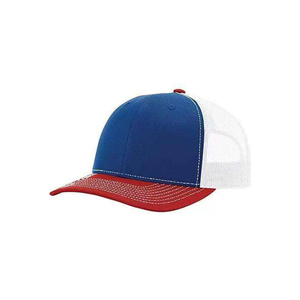 2024 nuevo superventas sombrero de camionero de poliéster de cuero liso gorra deportiva de 5 paneles con parche bordado gorra deportiva de malla de estilo moderno - Product Image 1