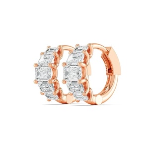 Elegant Design Lightweight Shining Moissanite Diamond <b>Earring</b> Superior Brilliance Wedding Function Indian Supplier 10K <b>Solid</b> - Product Image 2