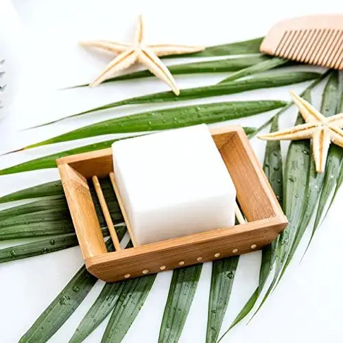 Di bambù di Legno Da Cucina Piatto di Sapone Spugna Box Holder di Alta Qualità dal Vietnam