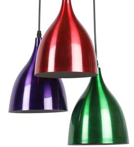 Lámpara de techo colgante cónica de Metal Multicolor para sala de estar, dormitorio, comedor, salas de estar, dormitorios, áreas de comedor o pasillos - Product Image 2