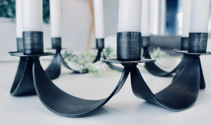 Iron Decorative <b>Candle</b> <b>Stand</b> Rust-Resistant Metal with Intricate Design for Home Decor Christmas Tabletop and <b>Candle</b> Display - Product Image 3