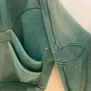 Sweat-shirts pour hommes en coton 100% de haute qualité, blanc, personnalisés, avec fermeture éclair, en polaire 3D, uni, teint en blanc, pour l'hiver - Product Image 5