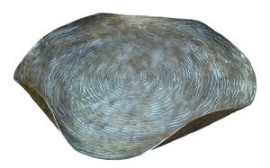 Bandeja Decorativa de Metal Martillado de Lujo - Plato Redondo Dorado/Plateado para Servir, Centro de Mesa para Bodas, Decoración del Hogar - Product Image 2