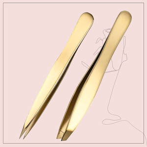 Wholesale Eyebrow Tweezers <b>Pointed</b> and Slanted Tip Personal Grooming Ingrown Hair <b>Removal</b> Brow Styling Tweezer Anti-Rust - Product Image 2