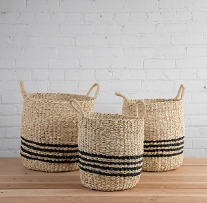 Handcrafted <b>Extra</b> <b>Large</b> Seagrass <b>Baskets</b> Multi-Purpose Bamboo Cloth Hanging Storage Woven <b>Basket</b> Kitchen Water Hyacinth <b>Laundry</b> - Product Image 3