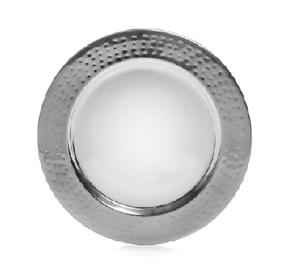 Placa de cargador de metal niquelada con cuentas de cristal para bodas Placa de cargador más vendida de alta calidad que exige en fiestas - Product Image 6