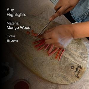 Planche à découper ovale ergonomique avec trou de suspension, surface épaisse et lisse, idéale pour une découpe sûre, le service et l'utilisation quotidienne en cuisine - Product Image 4