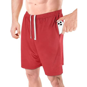 Haute qualité nouveau été décontracté hommes femmes Polyester respirant maille Shorts écologique solide pour basket-ball natation course Sports - Product Image 1