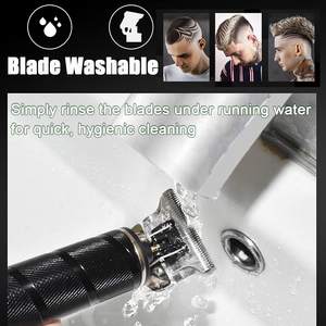 Tondeuse à cheveux professionnelle sans fil rechargeable pour hommes, tondeuse à cheveux à lame zéro, 3 guides de coupe, alimentation USB, rasoir à barbe - Product Image 4