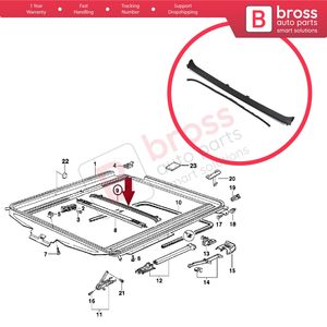 BSR669 Sunroof Rain Gutter Drip Molding para 3 Series E36 1990-2000 54128119752 Bross Auto Parts Hecho en Turquía - Product Image 4