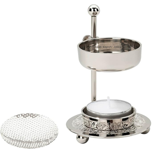 Best Wholesale Price Pure Brass Incense <b>Burner</b> Brass Knob Adjustable <b>Burner</b> <b>Silver</b> Nickel Room Fragrance Tabletop Decorations - Product Image 1