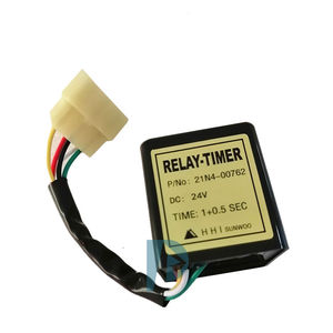 24V Time Relay 21N4-00762 for R80-7 R225-7 R215-7 R350-7 Excavators Electric Parts for Construction Machinery - Product Image 1