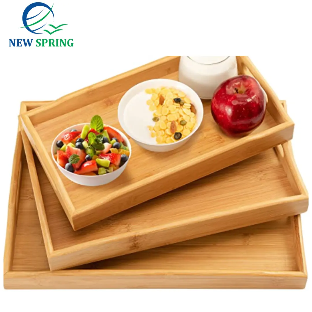 Multi-Purpose Serving Tray - Wooden Tray With Handle - Use as a tea tray, bar tray or any food tray, perfect for parties.