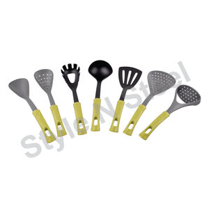 Juego de herramientas de cocina de 7 piezas Premium, herramientas de cocina modernas de acero inoxidable con mango de plástico de fácil agarre para uso diario - Product Image 1