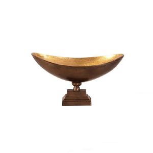 Tazón decorativo para servir frutas de alta calidad, hecho a mano con acabado chapado en oro y soporte de Metal de aluminio - Product Image 6