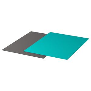 Planche à découper pliable en polypropylène gris foncé et turquoise foncé 28x36 "durable au lave-vaisselle - Product Image 2