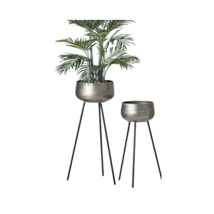 Meilleures ventes Jardinières décoratives de jardin Nouvelles jardinières décoratives luxueuses Conteneur de plantes Jardinières en métal de qualité supérieure avec support - Product Image 4