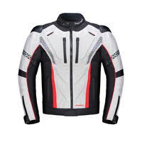 Blouson de moto unisexe GHOST RACING noir et rouge respirant anti-UV à manches longues avec impression réfléchissante coupe-vent toutes saisons