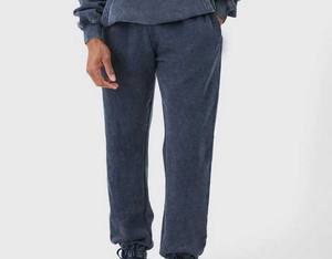 Venta al por mayor lavado con ácido precio barato hombres chándales Venta caliente de alta calidad pulóver con capucha y cintura elástica pantalones chándales hombres - Product Image 5