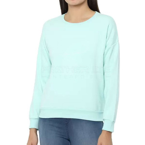 Sudaderas de mujer de color sólido Logotipo impreso personalizado Sudaderas de mujer casuales Fabricación de Pakistán - Product Image 1